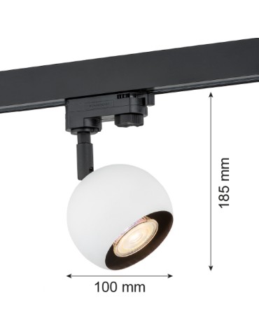 Argon MURI reflektor 1 pł. 1x5W (max) biały struktura czarny 4377 - produkt 2