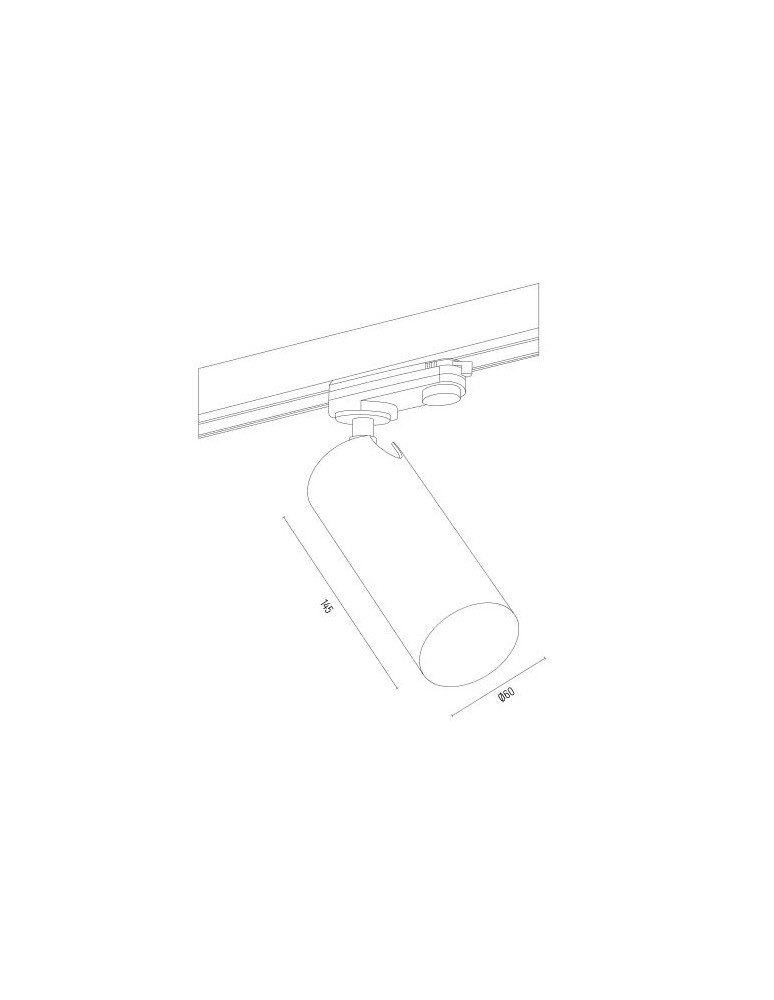 Lamps for 3-phase busbars - Argon TORELLO spotlight 1 fl., for T-RACK busbar 1x5W (max) black 8337 - product kolory-swiatla.pl 4