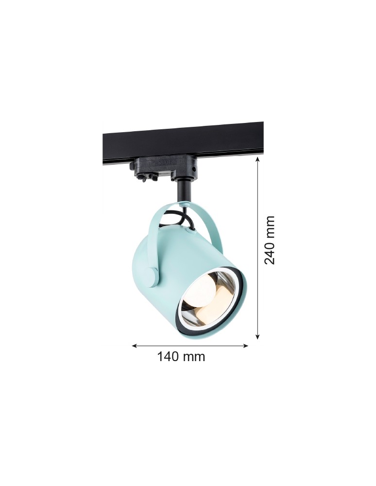 Lamps for 3-phase busbars - Argon NET PLUS spotlight 1 pł. 1x15W (max) blue matte black 4747 - product kolory-swiatla.pl 3