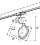 Lamps for 3-phase busbars - Argon NET PLUS spotlight 1 pł. 1x15W (max) blue matte black 4747 - product 4