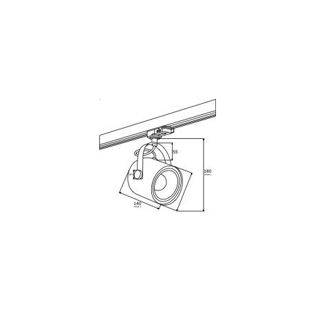 Argon NET PLUS reflektor 1 pł. 1x15W (max) błękit mat czarny 4747