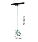 Lamps for 3-phase busbars - Argon NET PLUS 1-fl. pendant lamp 1x15W (max) matte blue black 4748 - product 4