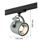 Lamps for 3-phase busbars - Argon NET spotlight 1 pł. 1x15W (max) sage structure black structure 4310 - product 2