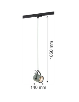 Argon NET zwis 1 pł. 1x15W (max) szałwia struktura czarny struktura 4313 - produkt 2