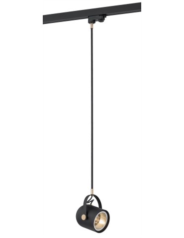 Argon NET 1 pł. pendant 1x15W (max) black structure brass elements 4314