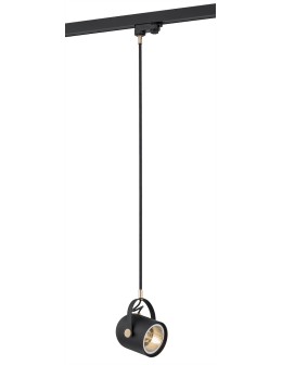 Argon NET zwis 1 pł. 1x15W (max) czarny struktura elementy mosiądzowane 4314