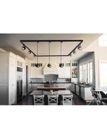 Argon NET 1 pł. pendant 1x15W (max) black structure brass elements 4314 - product 2