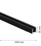 3 phase buses - Argon ARGON T-RACK SYSTEM 1M rail 1m black 4370 - product 3