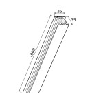 3 phase buses - Argon ARGON T-RACK SYSTEM 1M rail 1m black 4370 - product 4