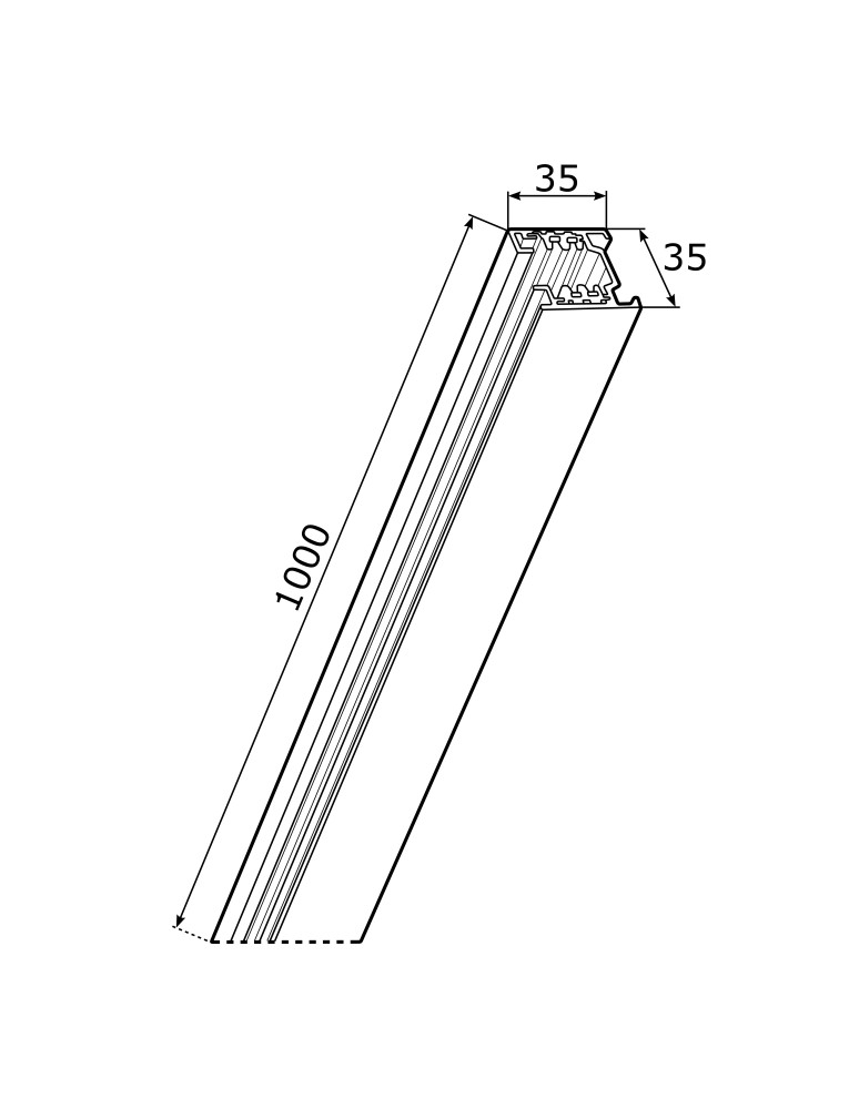 3 phase buses - Argon ARGON T-RACK SYSTEM 1M rail 1m black 4370 - product kolory-swiatla.pl 4
