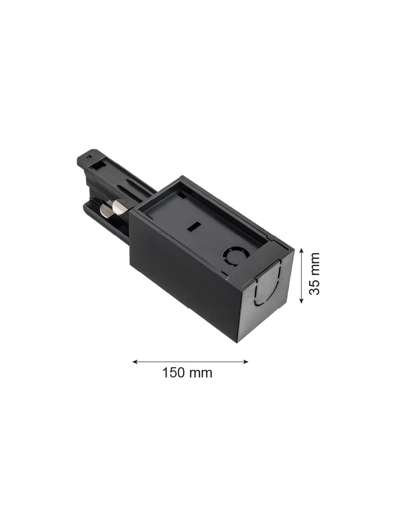 Accessories for 3 phase busbars - Argon ARGON T-RACK SYSTEM POWER SUPPLY TERMINAL black 4366 - product kolory-swiatla.pl 2