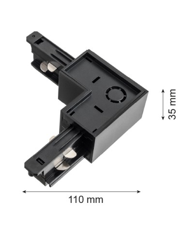 Argon ARGON T-RACK SYSTEM ŁĄCZNIK L LEWY łącznik L lewy (kąt prosty) czarny 4367 - produkt 2