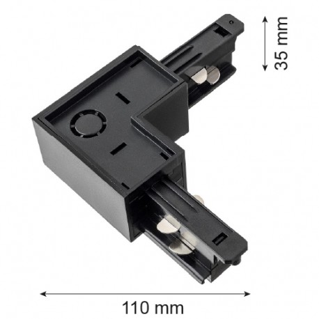 Argon ARGON T-RACK SYSTEM ŁĄCZNIK L PRAWY łącznik L prawy (kąt prosty) czarny 4670
