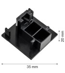 Accessories for 3 phase busbars - Argon ARGON T-RACK SYSTEM END - cap end / end cap black 4369 - product 2