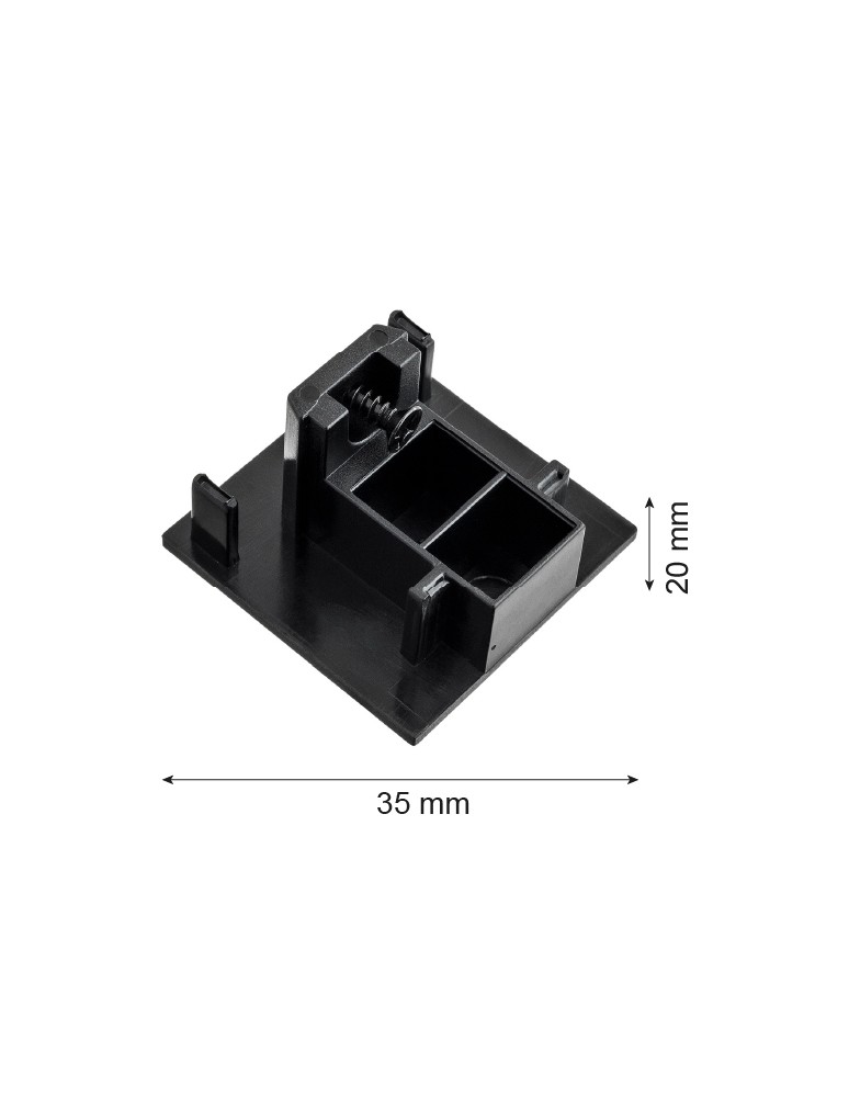 Accessories for 3 phase busbars - Argon ARGON T-RACK SYSTEM END - cap end / end cap black 4369 - product kolory-swiatla.pl 2