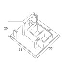 Accessories for 3 phase busbars - Argon ARGON T-RACK SYSTEM END - cap end / end cap black 4369 - product 3