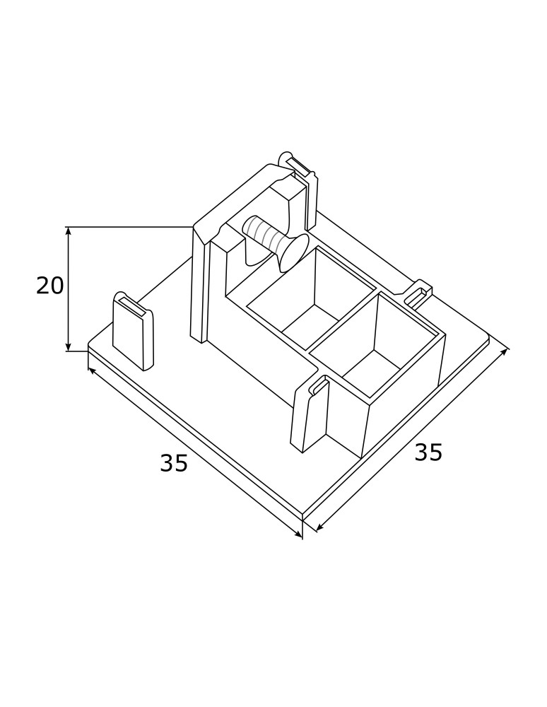 Accessories for 3 phase busbars - Argon ARGON T-RACK SYSTEM END - cap end / end cap black 4369 - product kolory-swiatla.pl 3