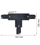 Accessories for 3 phase busbars - Argon T-RACK connector type "T" black 8040 - product 2