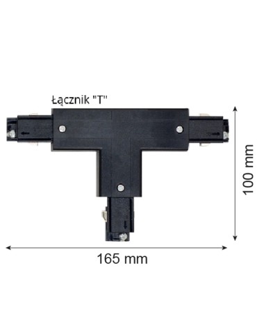 Argon T-RACK łącznik typu "T" czarny 8040 - produkt 2