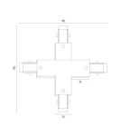 Accessories for 3 phase busbars - Argon T-RACK connector type "T" black 8040 - product 3