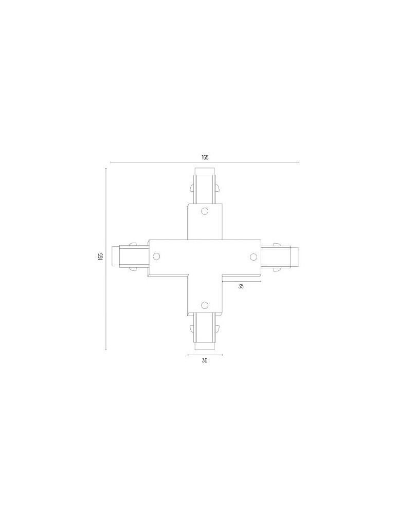 Accessories for 3 phase busbars - Argon T-RACK connector type "T" black 8040 - product kolory-swiatla.pl 3