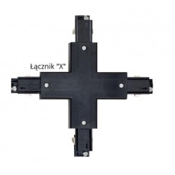 Argon T-RACK łącznik typu "X" czarny 8041