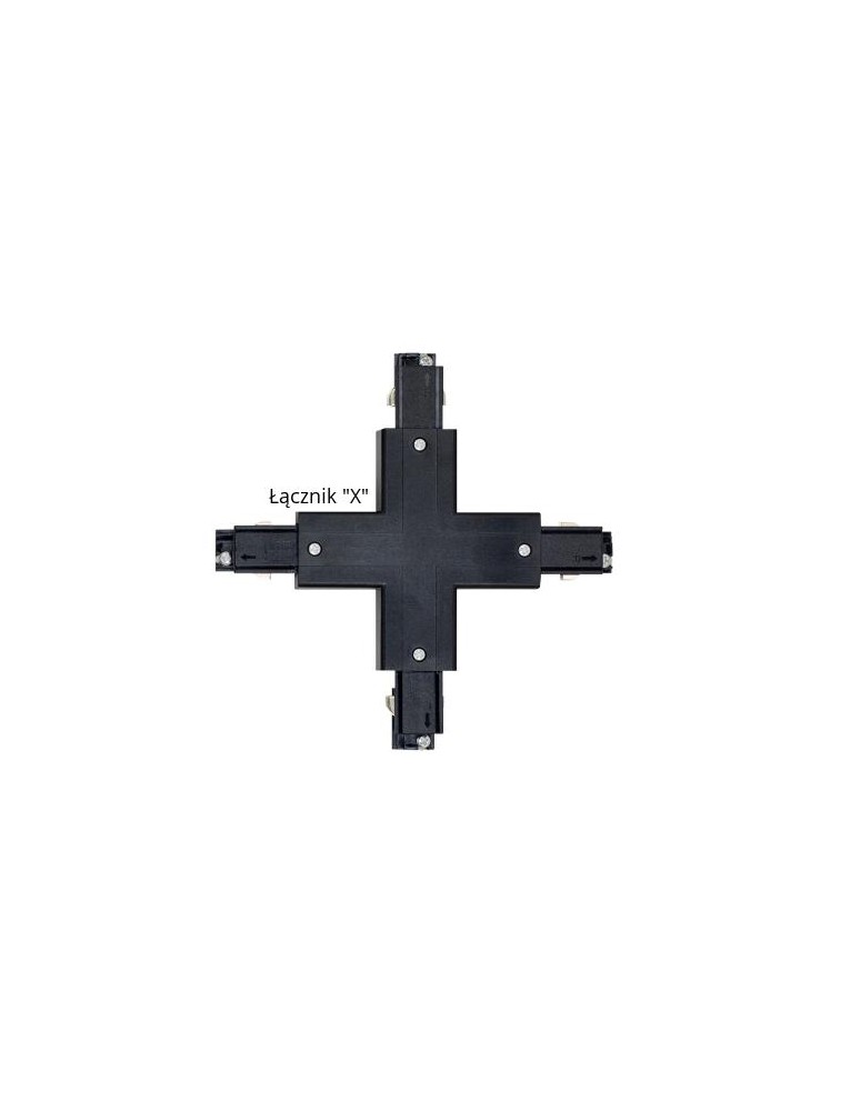 Accessories for 3 phase busbars - Argon T-RACK connector type "X" black 8041 - product kolory-swiatla.pl 1