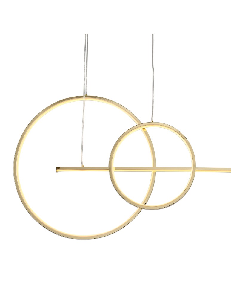 Modern pendant lamps -  Step Into Design NEW AGE LED pendant lamp gold 120 cm MP0082-L120 gold - product kolory-swiatla.pl 3