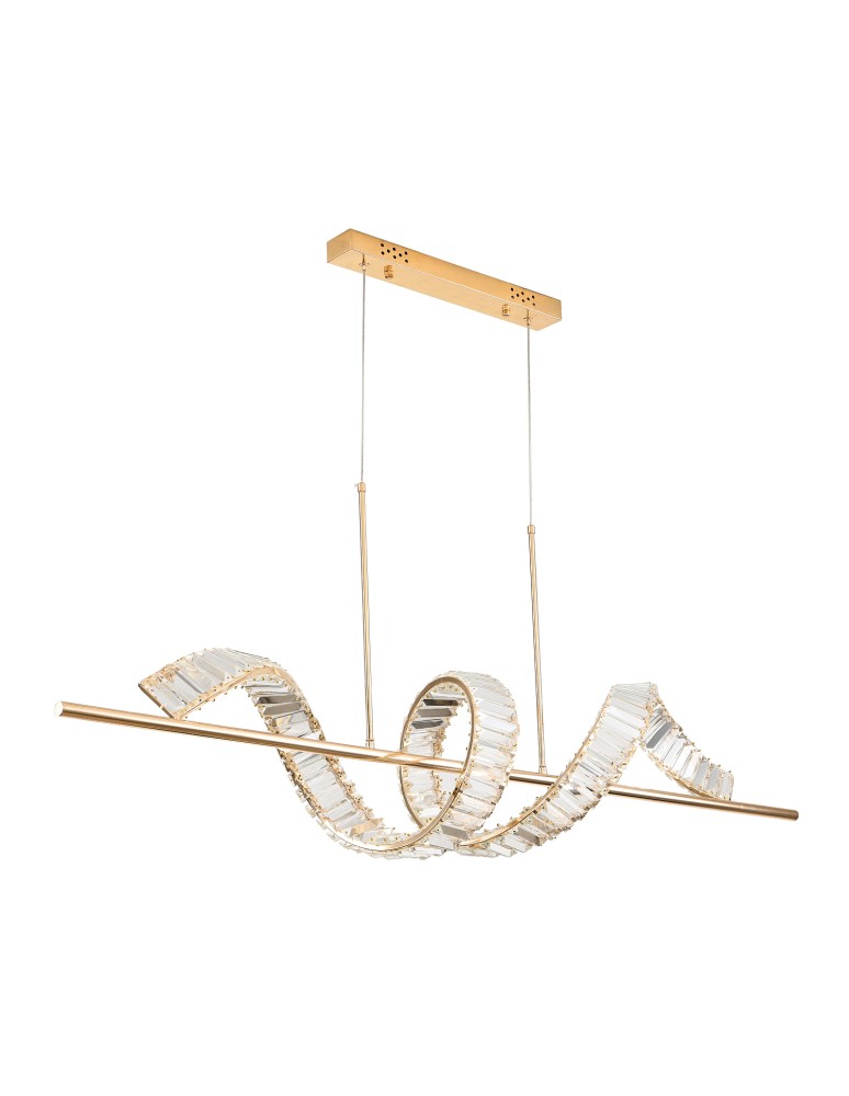 Pendant lamps over the island -  Step Into Design RITZ LED pendant lamp gold 150 cm ST-MD2405161 - product kolory-swiatla.pl 2