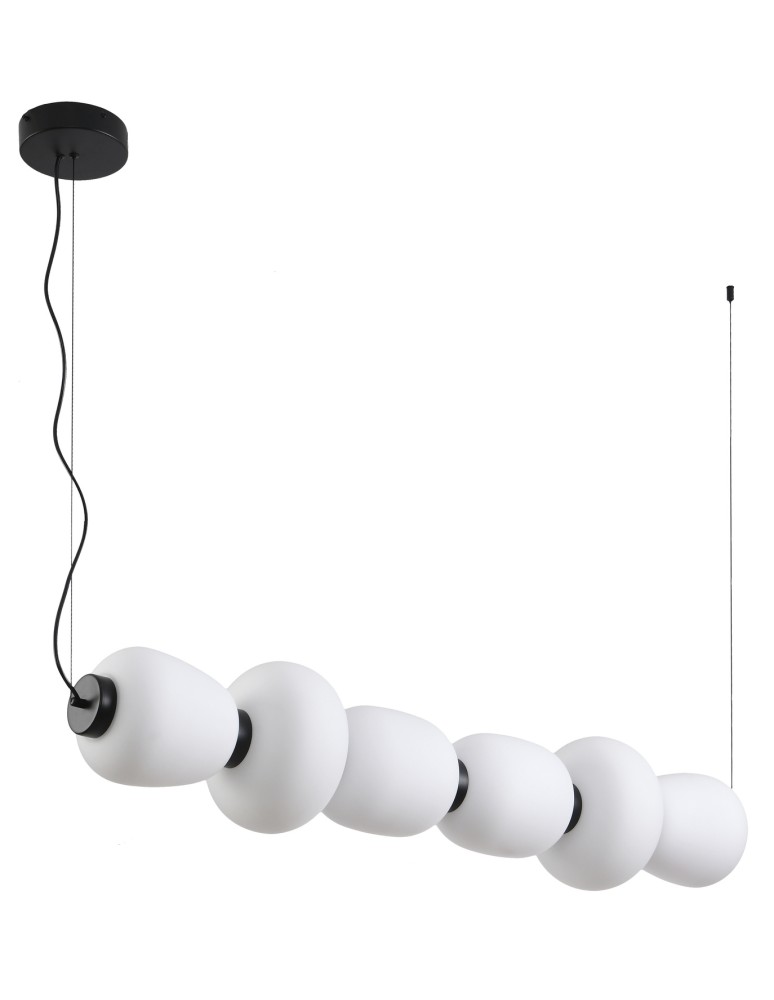 Pendant lamps over the island -  Step Into Design BRILLA-6 LED pendant lamp white and black 125 cm ST-CP241210-6L BLACK WHITE - product kolory-swiatla.pl 2