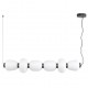  Step Into Design Lampa wisząca BRILLA-6 LED biało-czarna 125 cm ST-CP241210-6L BLACK WHITE