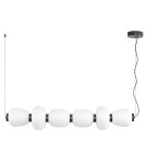 Pendant lamps over the island -  Step Into Design BRILLA-6 LED pendant lamp white and black 125 cm ST-CP241210-6L BLACK WHITE - product 4