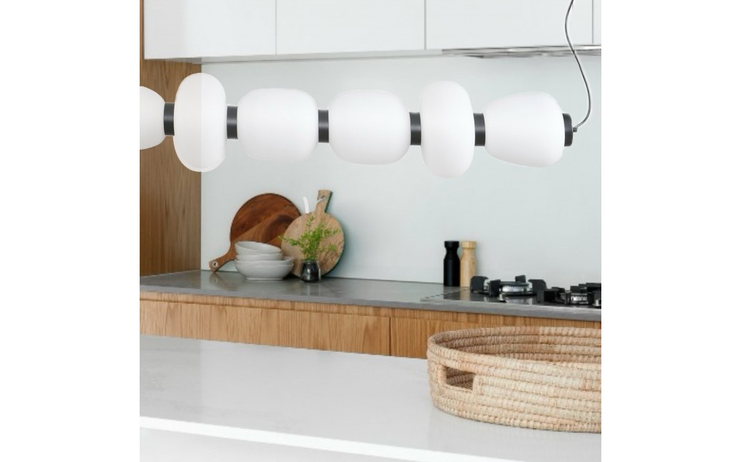  Step Into Design Lampa wisząca BRILLA-6 LED biało-czarna 125 cm ST-CP241210-6L BLACK WHITE