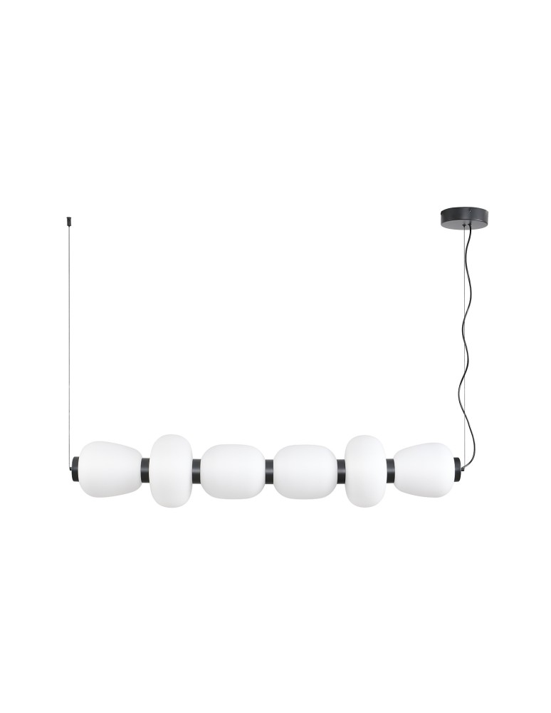 Pendant lamps over the island -  Step Into Design BRILLA-6 LED pendant lamp white and black 125 cm ST-CP241210-6L BLACK WHITE - product kolory-swiatla.pl 6