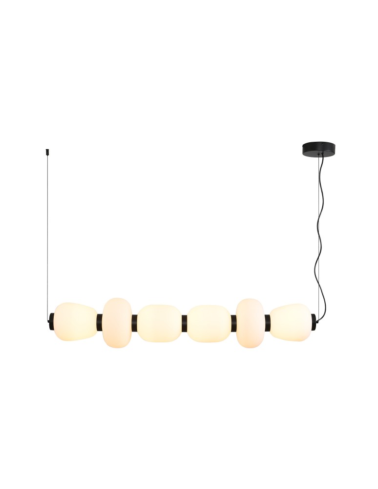 Pendant lamps over the island -  Step Into Design BRILLA-6 LED pendant lamp white and black 125 cm ST-CP241210-6L BLACK WHITE - product kolory-swiatla.pl 10