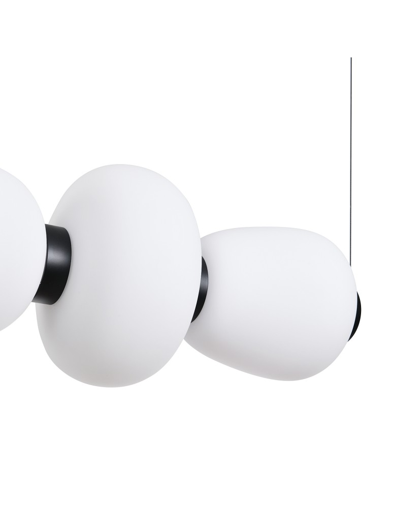 Pendant lamps over the island -  Step Into Design BRILLA-6 LED pendant lamp white and black 125 cm ST-CP241210-6L BLACK WHITE - product kolory-swiatla.pl 11