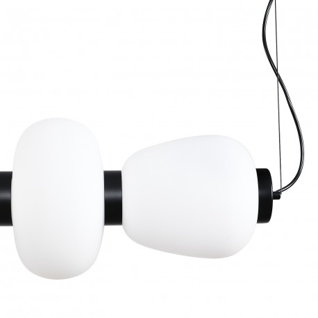  Step Into Design Lampa wisząca BRILLA-6 LED biało-czarna 125 cm ST-CP241210-6L BLACK WHITE
