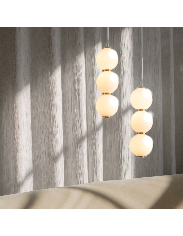 Modern pendant lamps -  Step Into Design PERLA LED pendant lamp 12 cm gold ST-CP231222-3L gold - product kolory-swiatla.pl 4