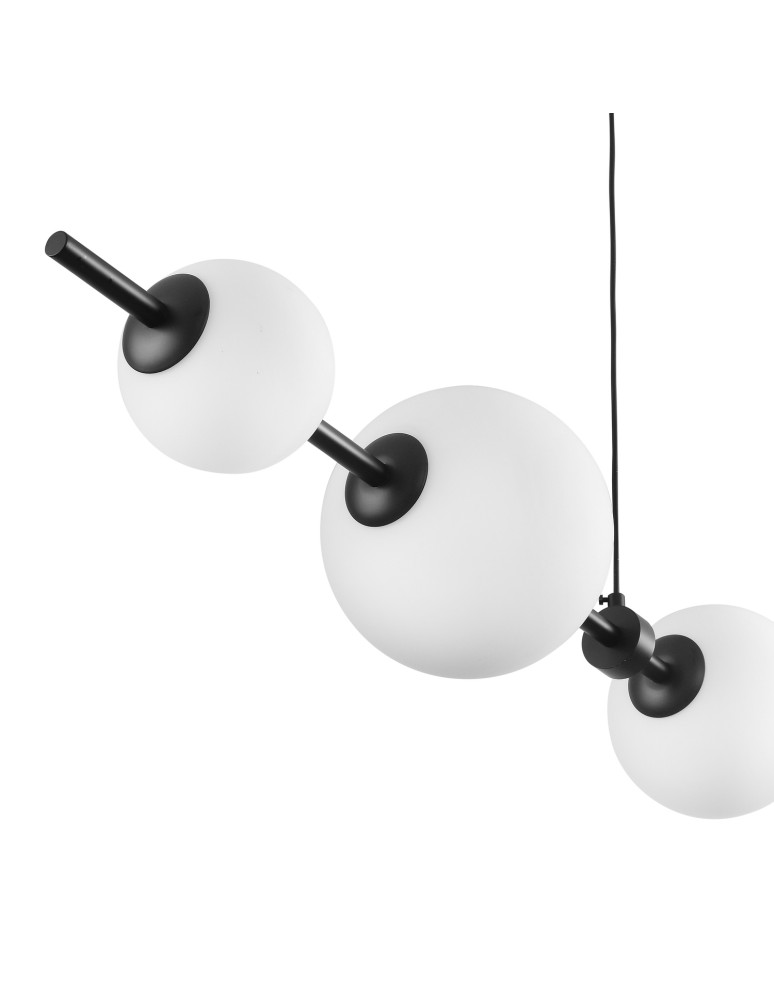 Pendant lamps over the island -  Step Into Design MILA pendant lamp black 140 cm ST-CP241222-5L - product kolory-swiatla.pl 5