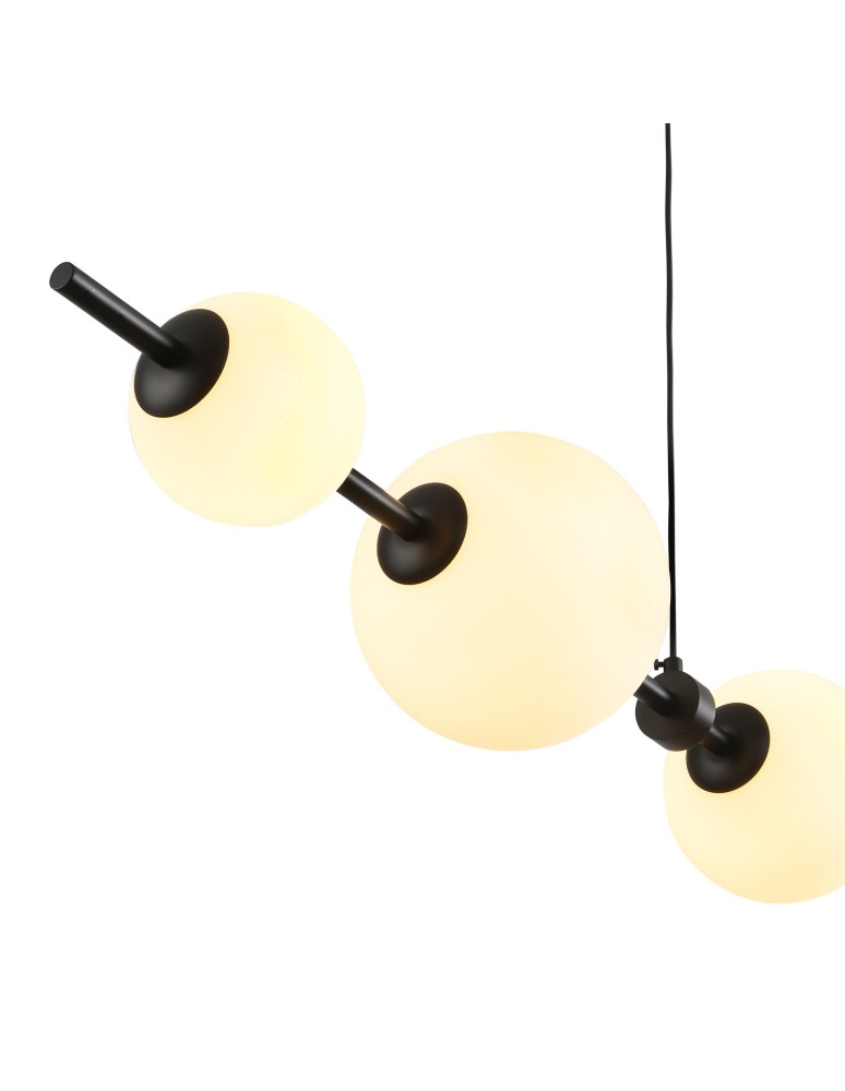 Pendant lamps over the island -  Step Into Design MILA pendant lamp black 140 cm ST-CP241222-5L - product kolory-swiatla.pl 6