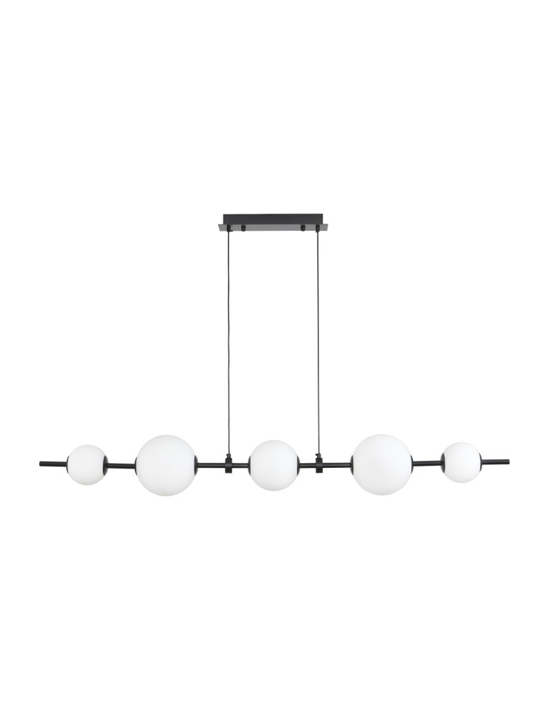 Pendant lamps over the island -  Step Into Design MILA pendant lamp black 140 cm ST-CP241222-5L - product kolory-swiatla.pl 11