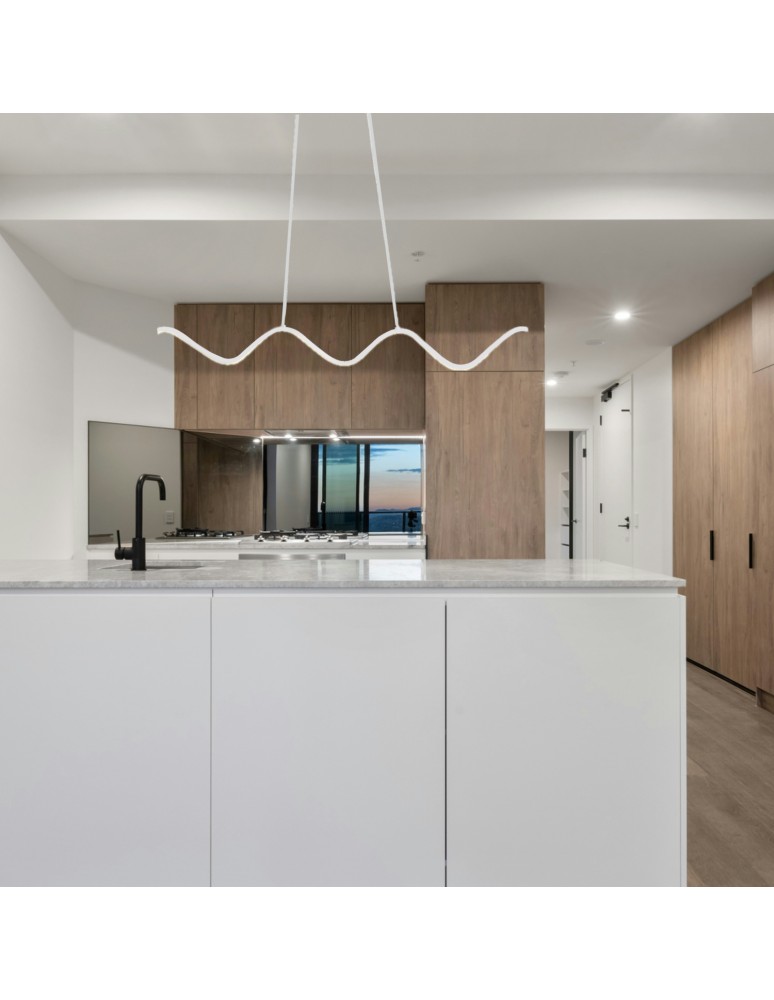 Modern pendant lamps -  Step Into Design ZIGZAG LED pendant lamp white 90 cm ST-MD240602 WHITE - product kolory-swiatla.pl 6