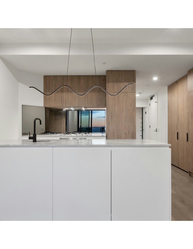 Modern pendant lamps -  Step Into Design ZIGZAG LED pendant lamp black 90 cm ST-MD240602 BLACK - product kolory-swiatla.pl 10
