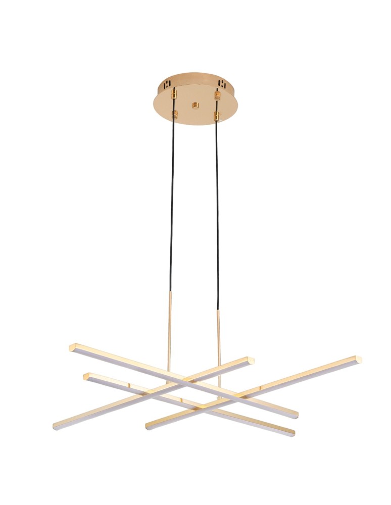 Modern pendant lamps -  Step Into Design CRISS CROSS LED pendant lamp gold 78 cm ST-MD240406-4 gold - product kolory-swiatla.pl 2