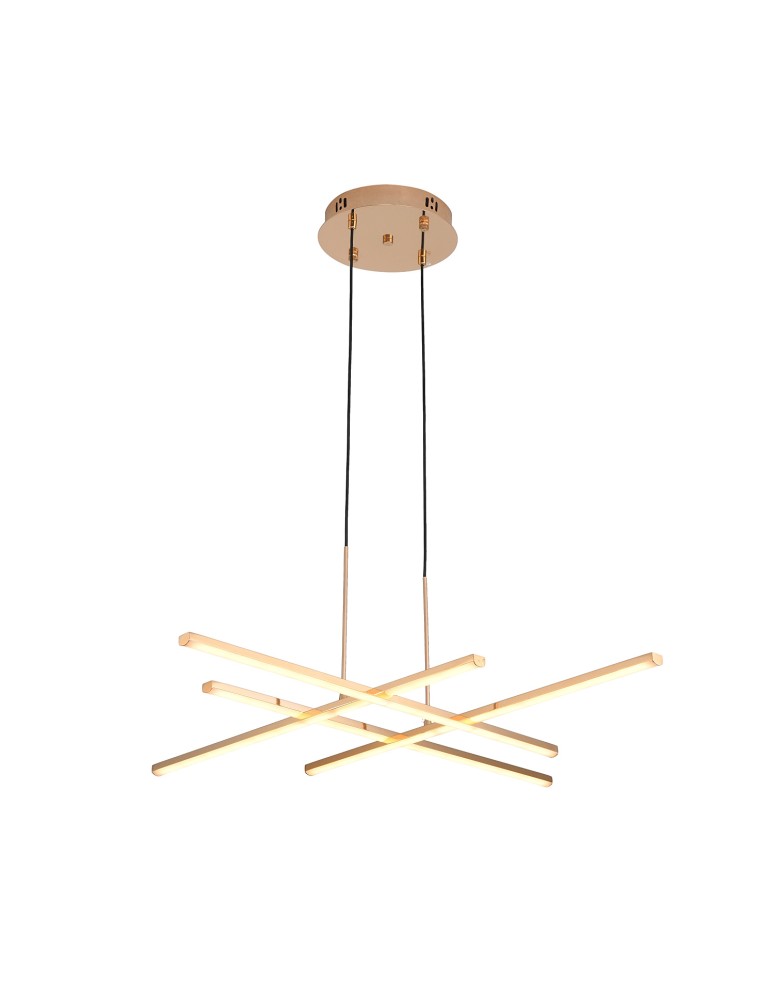 Modern pendant lamps -  Step Into Design CRISS CROSS LED pendant lamp gold 78 cm ST-MD240406-4 gold - product kolory-swiatla.pl 5
