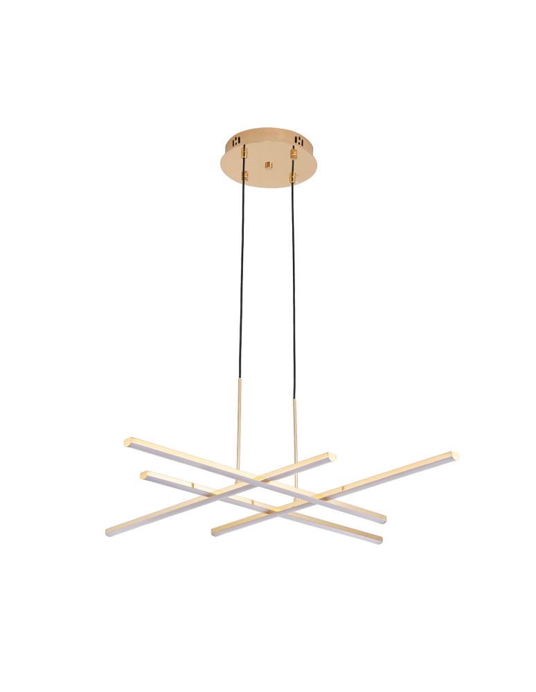 Modern pendant lamps -  Step Into Design CRISS CROSS LED pendant lamp gold 78 cm ST-MD240406-4 gold - product kolory-swiatla.pl 6