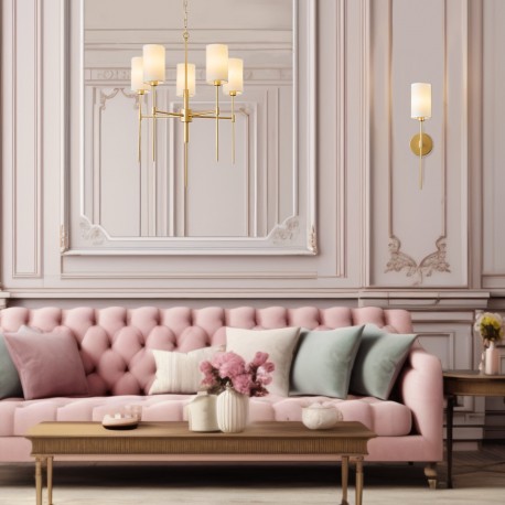  Step Into Design Lampa wisząca DARLING żyrandol złota 60 cm ST-9501-5 GOLD