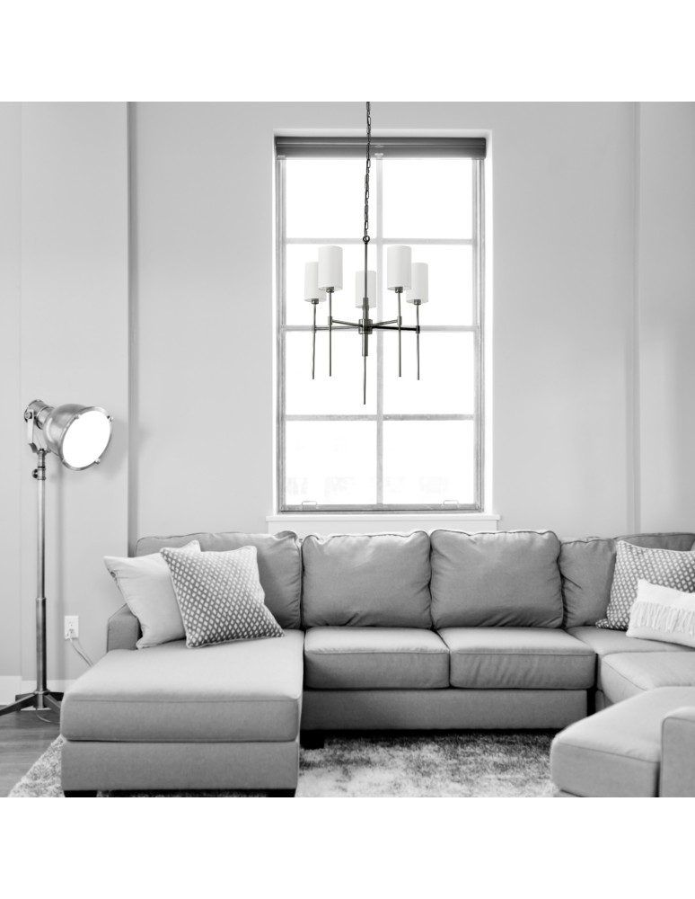 5-point chandeliers -  Step Into Design DARLING pendant lamp gloss black 60 cm ST-9501-5 BLACK - product kolory-swiatla.pl 4