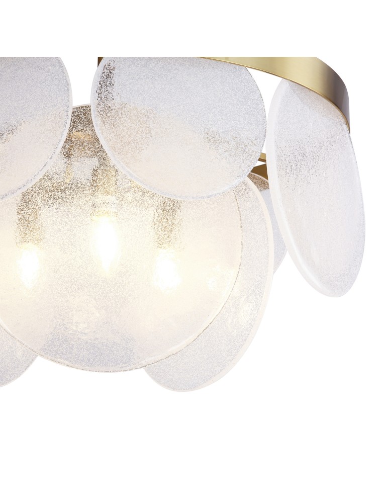 Glamour chandeliers -  Step Into Design AURORA brass 60 cm pendant lamp ST-9513 BRASS - product kolory-swiatla.pl 6