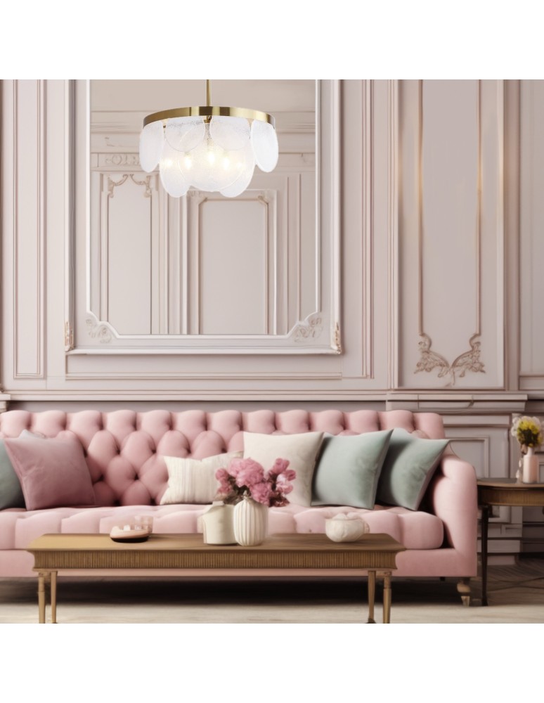 Glamour chandeliers -  Step Into Design AURORA brass 60 cm pendant lamp ST-9513 BRASS - product kolory-swiatla.pl 7